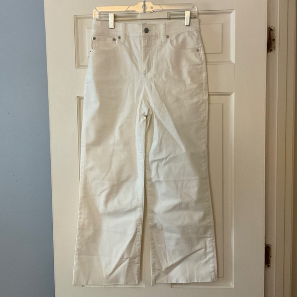 J.Crew Wide-leg cropped jean in all-day stretch Seashell White Size 26 NWT - Picture 1 of 10